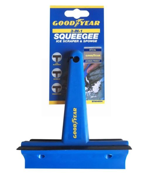 Good Year 3-in-1 Squeegee Ice Scraper & Sponge - Blue 