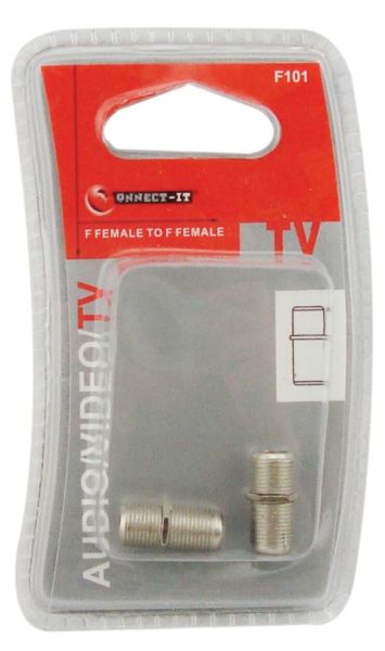 Pifco F Type To F Connectors - Pack Of 2