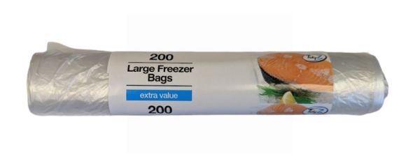 Tidyz Extra Value Large Freezer Bags - 28cm x 22cm - Pack Of 200