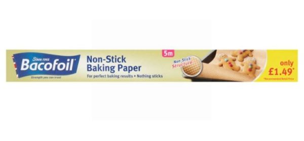 Bacofoil Non-Stick Baking Paper - 5m x 38cm - Price Marked £1.49