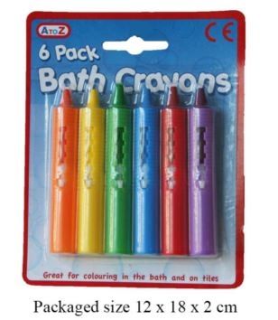 Baths Crayons - Assorted Colours - Pack of 6