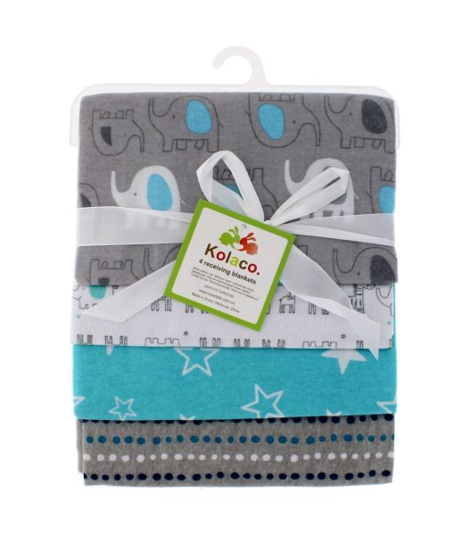 KOLACO BABY BLANKET ASSORTED DESIGN 4 PIECE