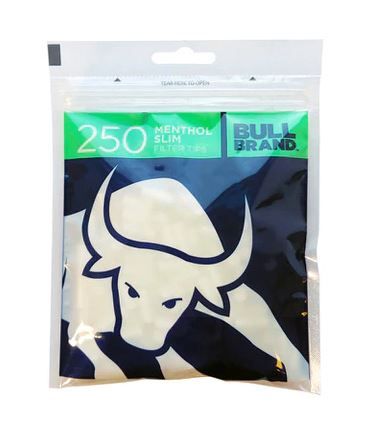 Bull Brand Slim Filter Tips - Menthol - Pack of 250