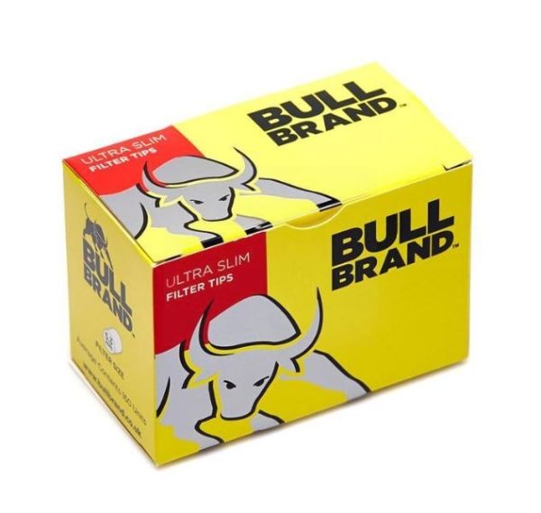 Bull Brand Ultra Slim Filter Tips - 10 Box X 160 Filter Tips