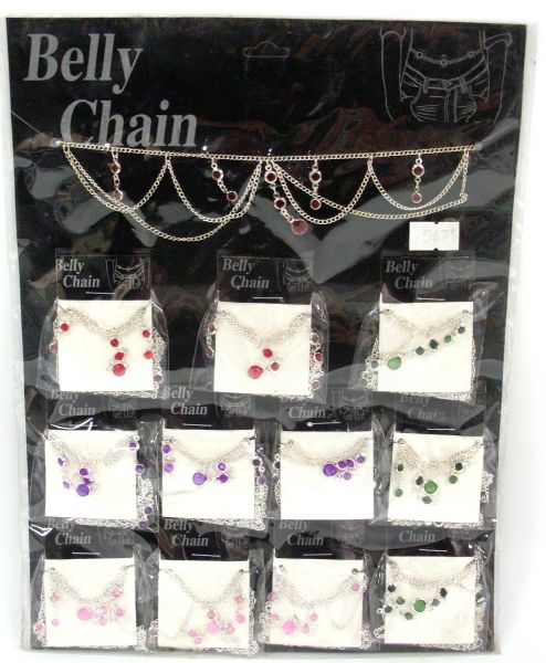SILVER BELLY CHAIN PACK OF 12 