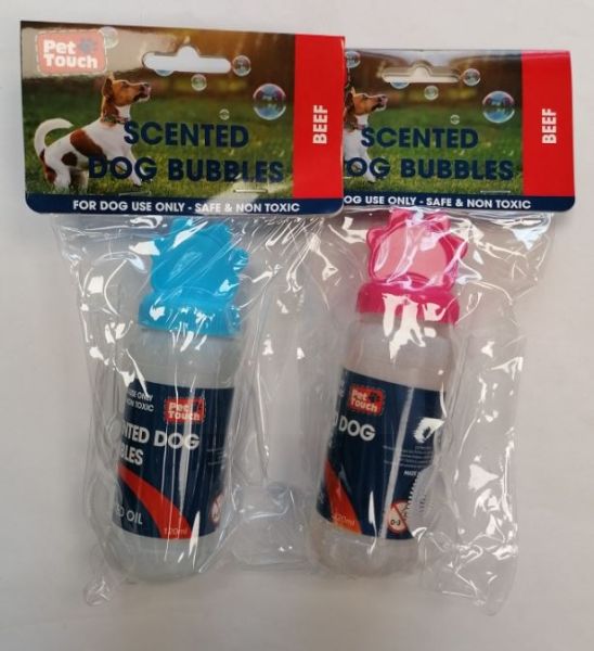 Pet Touch Scented Dog Bubbles - Beef - Assorted Colours - 120ml