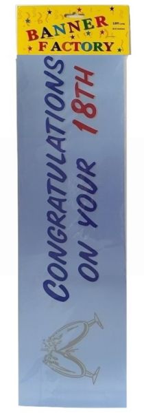 CONGRATULATIONS ON YOUR 18TH  BLUE 18FT