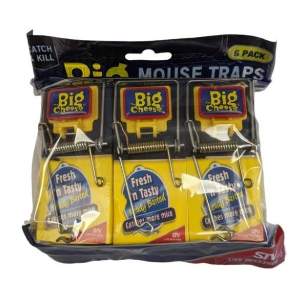 The Big Cheese Ready Baited Mouse Trap - Pack of 6