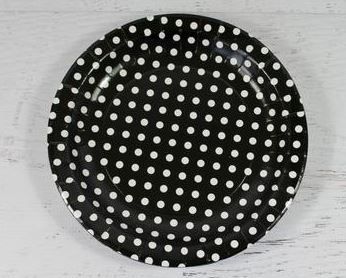 Polka Dot Disposable Paper Plates - Side Plates - Colours May Vary - Pack Of 20 - Approximate Size: 18.5Cm