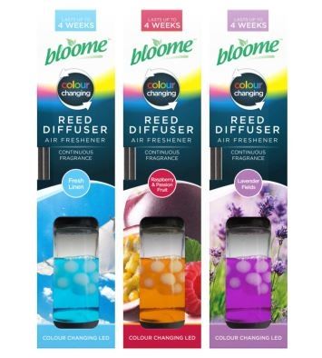 Bloome Colour Changing Reed Diffuser Air Freshener - Assorted Fragrances