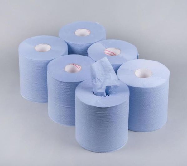 Pallet Deal - 420 Rolls - Active Multi Purpose Kitchen Cleaning Towel Paper Centre Feed Tissue Rolls - Blue - 60 Metres - 2 Ply - Extra Strong/Absorbent 