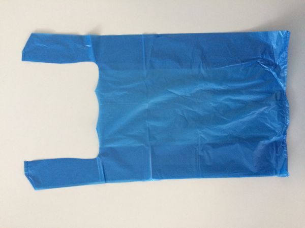 Plastic Carrier/Shopping Bags - Blue - Pack Of 100 - 28Cm X 41Cm X 50Cm
