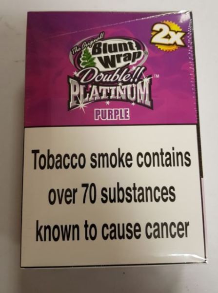 Original Blunt Wrap Double Platinum Purple - Pack Of 50