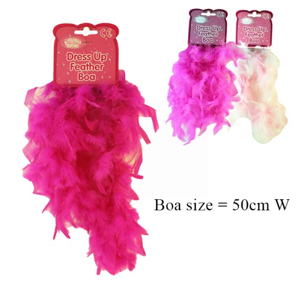 Dress Up For Girls - Toy Pink Boa - 50 Cm - 3 Assorted Colours