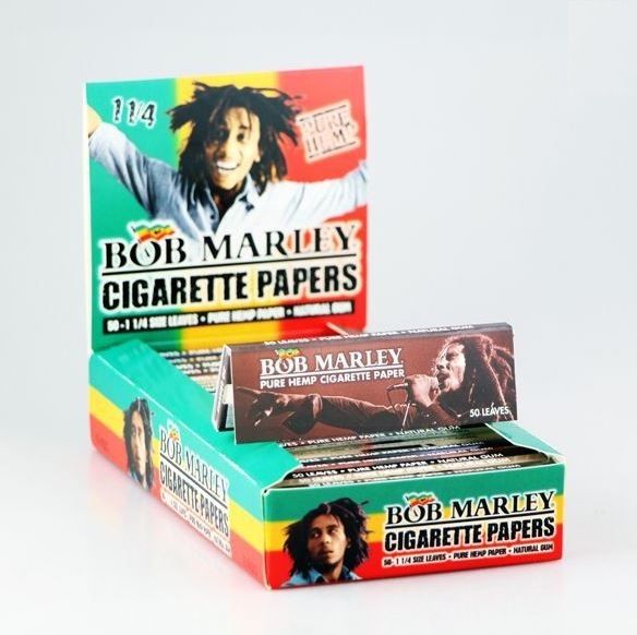 Bob Marley Pure Hemp Cigarette Papers - 1 1/4 Size Leaves- Pack Of 50
