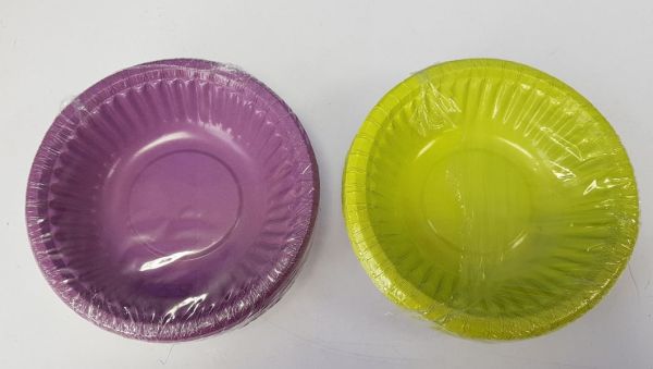 Disposable Paper Bowls - Colours May Vary - Pack Of 20