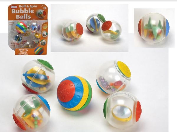 Fun Time Roll & Spin Bubble Balls - 25 x 20 x 6cm