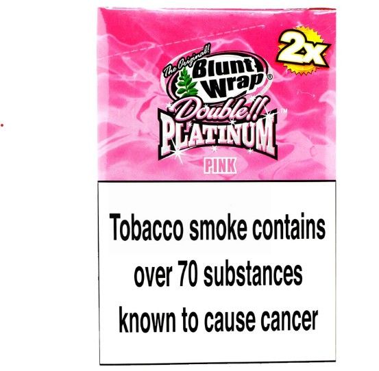 Original Blunt Wrap Double Platinum Pink (Bubblegum) - Pack Of 50