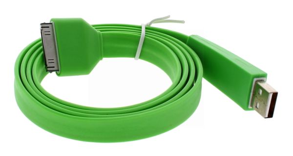 IPHONE 4 CABLE GREEN 1M