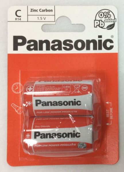 Panasonic C/R14 Batteries - Pack Of 2