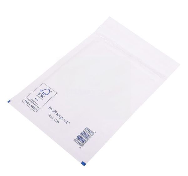 Featherpost White Bubble Padded Envelope - Size C/0 - 115Mm X 195Mm