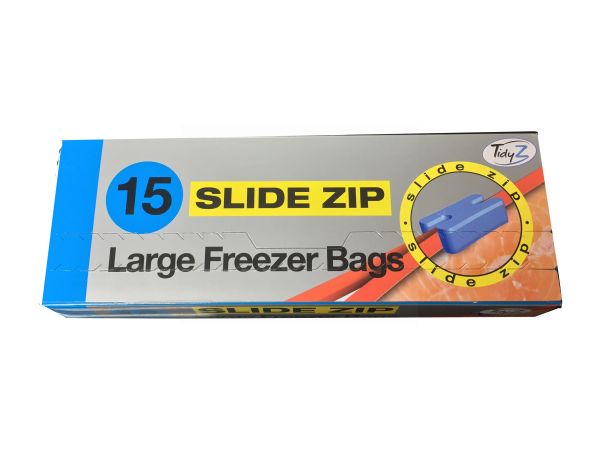 Set of 15 Slide zip freezer bags 
