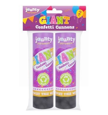 Time to Party Giant Confetti Cannons - Pack of 2