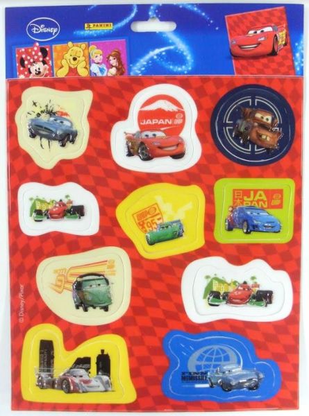Disney Panini 3D Stickers - Cars - Pack Of 10 - Assorted Designs