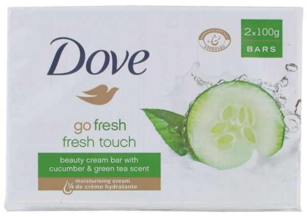 Dove Go Fresh Beauty Cream Bar Of Soap - Fresh Touch - Pack of 2 x 100G