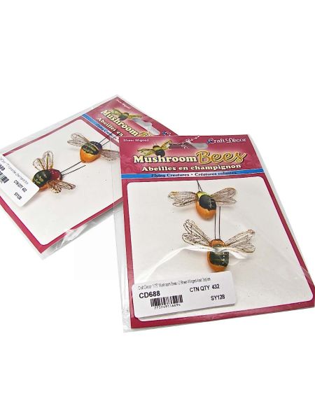 CRAFT DECOR MUSHROOM BEES