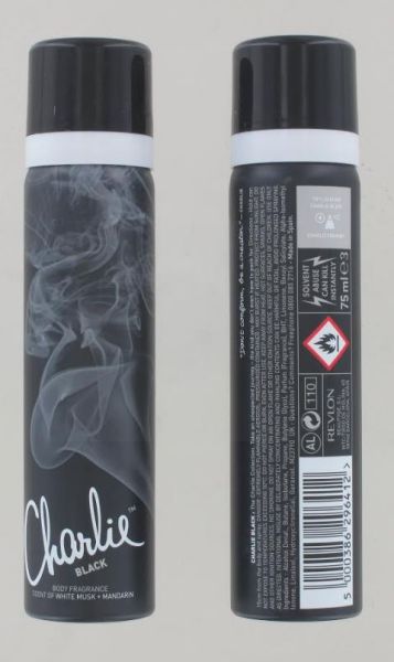 Revlon Charlie Black Perfumed Body Spray For Ladies - 75Ml