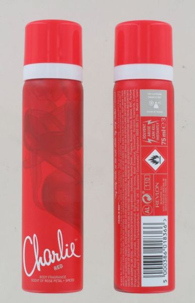 Revlon Charlie Red Body Spray With Scent Of Rose Petals And Spices For Ladies - 75Ml