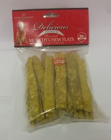 Munchy Chew Flats For Dogs - Chicken Flavour - 300 Grams - Exp 11/19