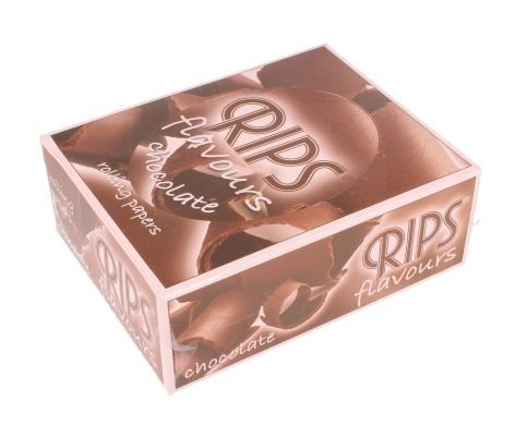 Rips Flavoured Cigarette Paper Rolls - Chocolate - Pack Of 24 Rolls
