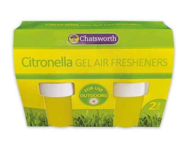 151 Chatsworth Citronella Gel Air Fresheners for Outdoor Use - Pack of 2 - 141grams