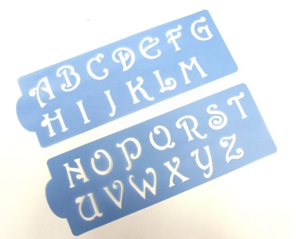 CAKE DECORATING ALPHABET STENCIL SET