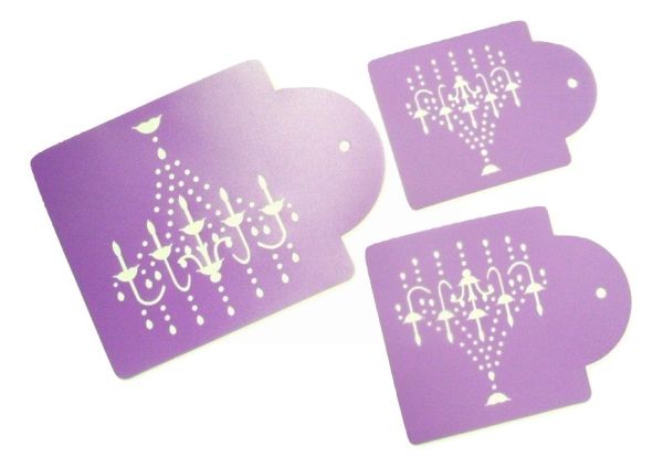 CAKE DECORATING CHANDELIER STENCIL SET