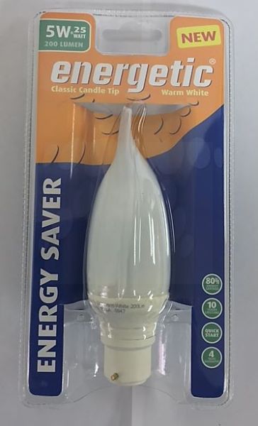 New Energetic Classic Candle Tip Energy Saver Light Bulb
