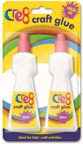 Cre8 Stick It Washable Children Arts & Crafts Glue - Clear - 80ml - Pack of 2