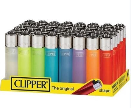 Clipper Large Super Reusable Lighters - Translucent - Assorted Colours 
