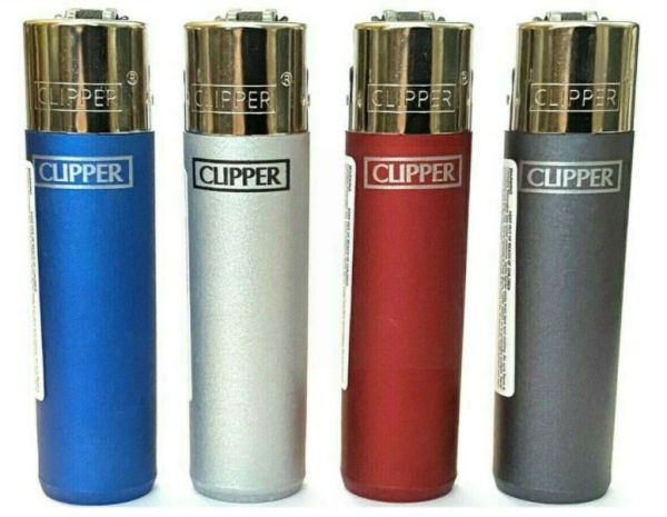 Clipper Classic Large Reusable Lighter - Metallic 3 - Pack Of 40