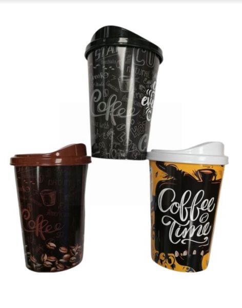 Plastart Reuseable Coffee Cup - Designs May Vary 