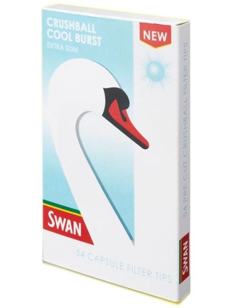 Swan Crushball Cool Burst Extra Slim Filter Tips - Box of 20 Packs