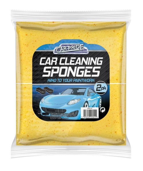 Car Pride Car Cleaning Sponges - Pack of 2
