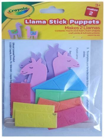 Crayola Llama Stick Puppets Kit - Colours May Vary