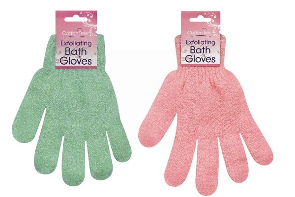 Cotton Tree Exfoliating Bath Gloves - Assorted Colours
