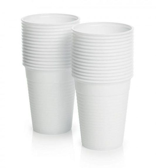 Heavy Duty Disposable White Cups - White - 180ml - 6.5oz - Pack of 80