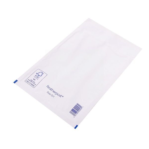 Featherpost White Bubble Padded Envelope - Size D/1 - 170Mm X 210Mm