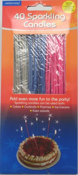 Twinkling Loose Sparkling Candles - Pack Of 40