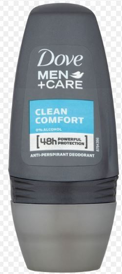 Dove Mens Roll On Antiperspirant - Clean Comfort - 50ml